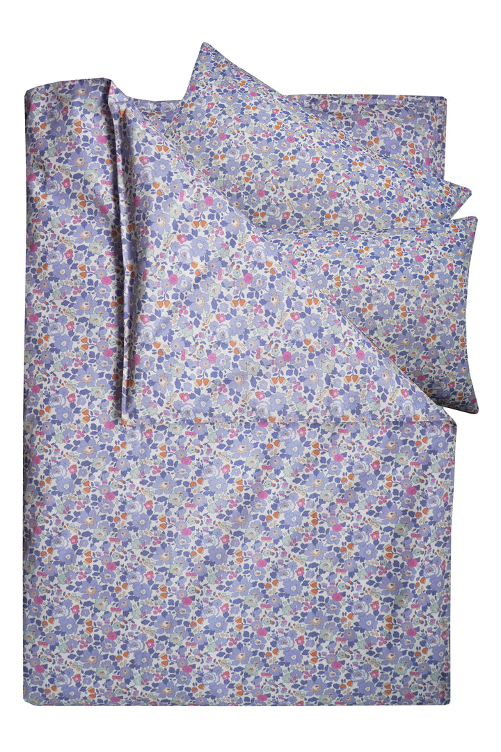 Bedding made with Liberty Fabric BETSY LAVENDER BLUE