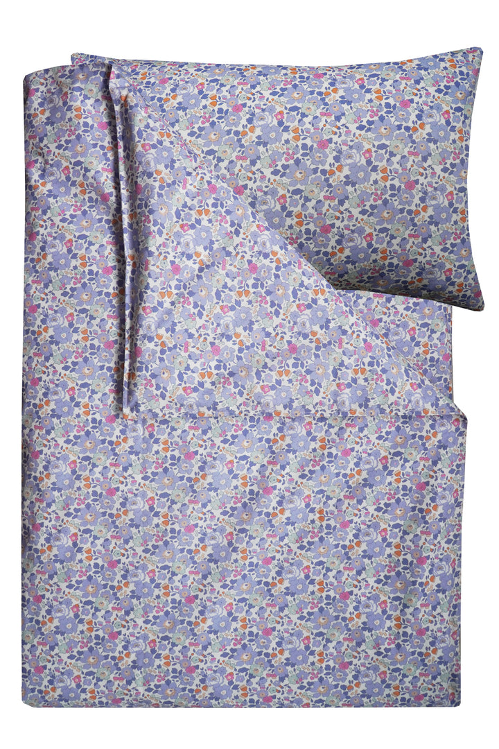 Bedding made with Liberty Fabric BETSY LAVENDER BLUE