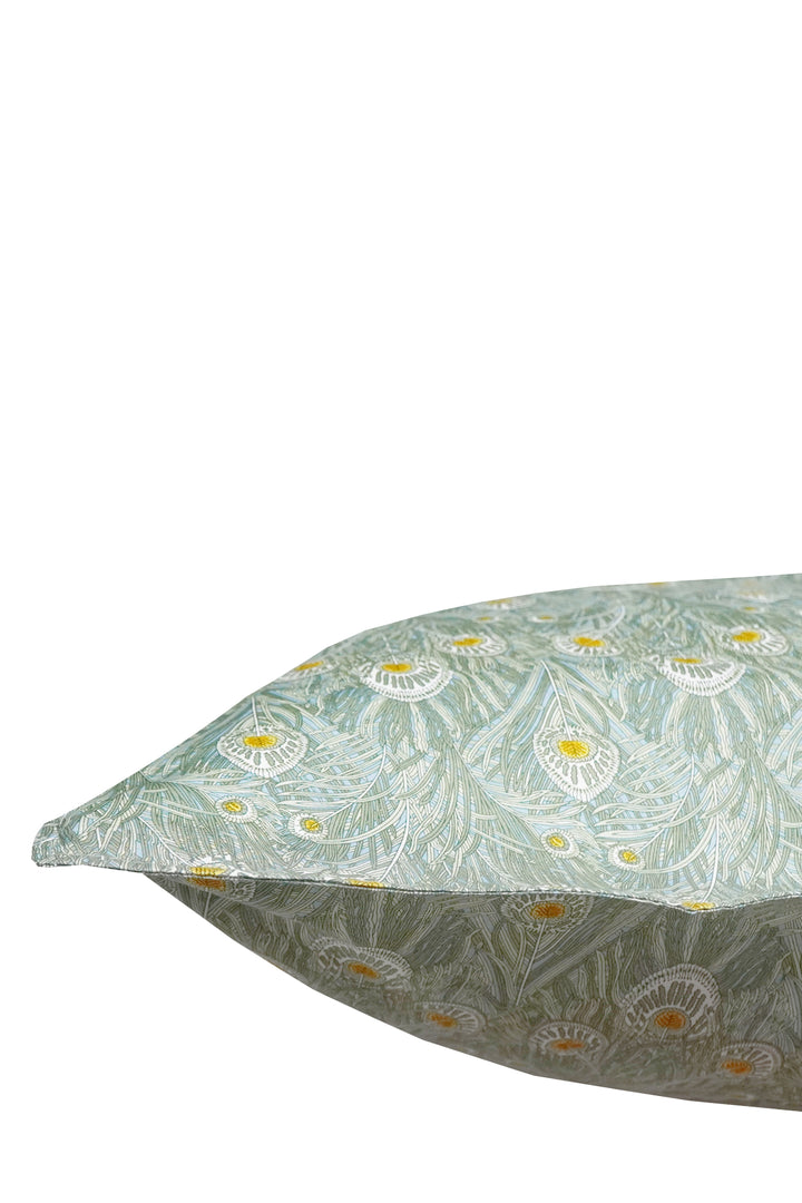 Pillowcase made with Liberty Fabric QUEEN HERA GREEN