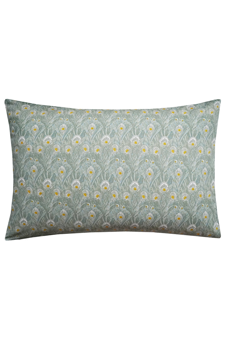 Pillowcase made with Liberty Fabric QUEEN HERA GREEN