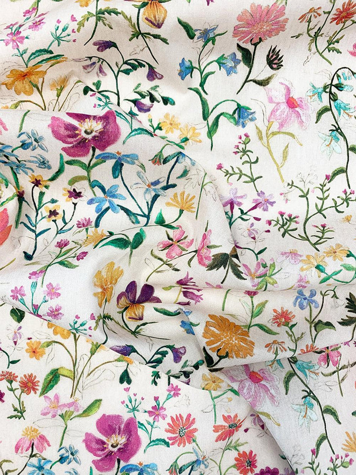 Liberty Fabric Bonneville Cotton LINEN GARDEN TAUPE - Coco & Wolf