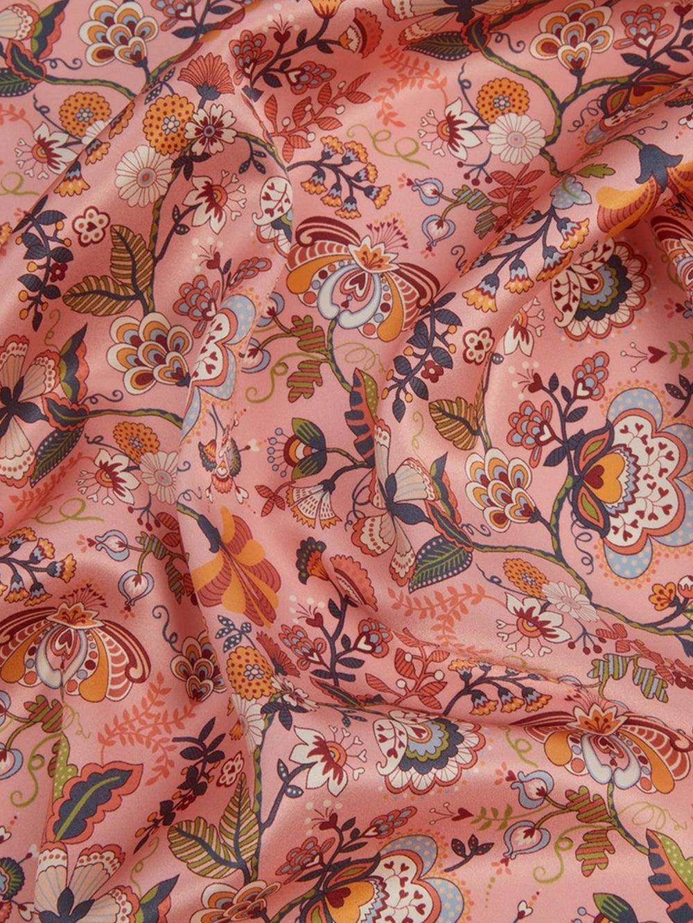 Liberty Fabric Belgravia Silk Satin MABELLE HALL PINK