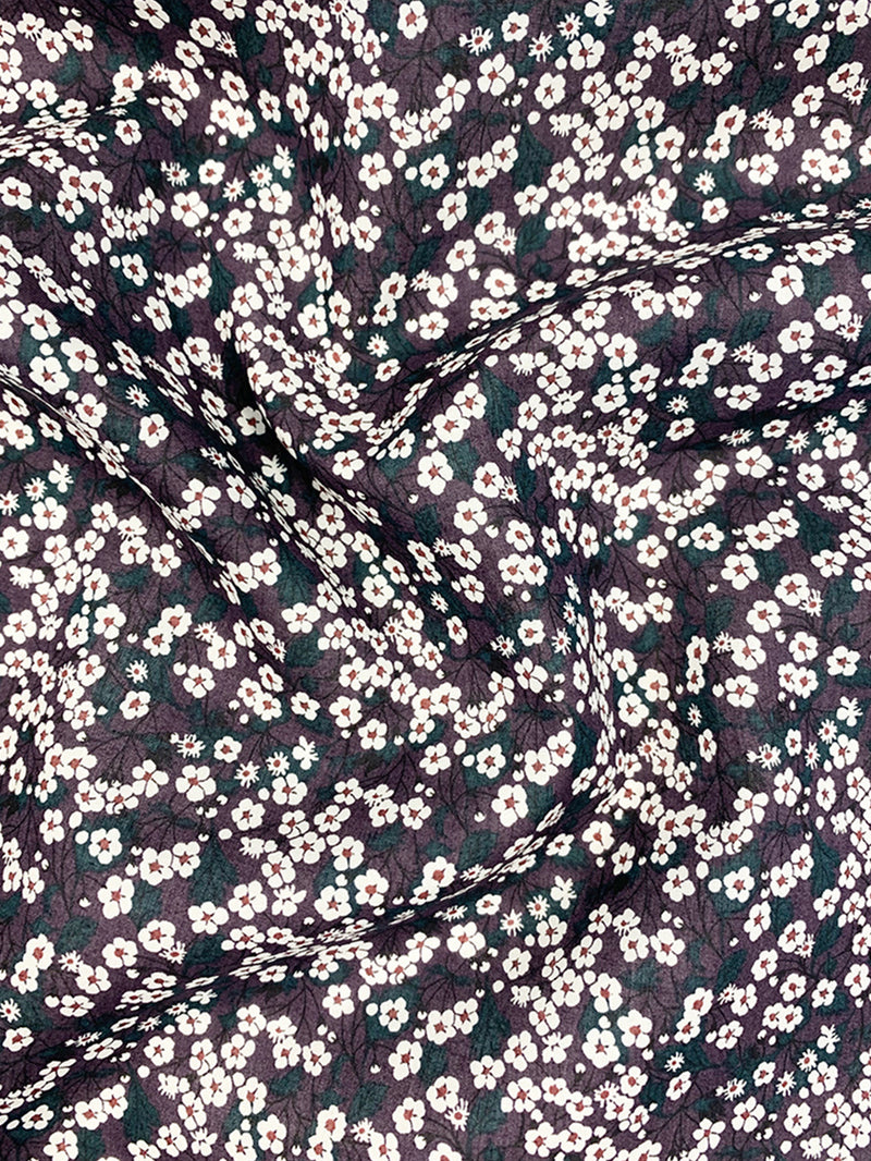 Liberty Fabric Tana Lawn® Cotton MITSI VALERIA AUBERGINE