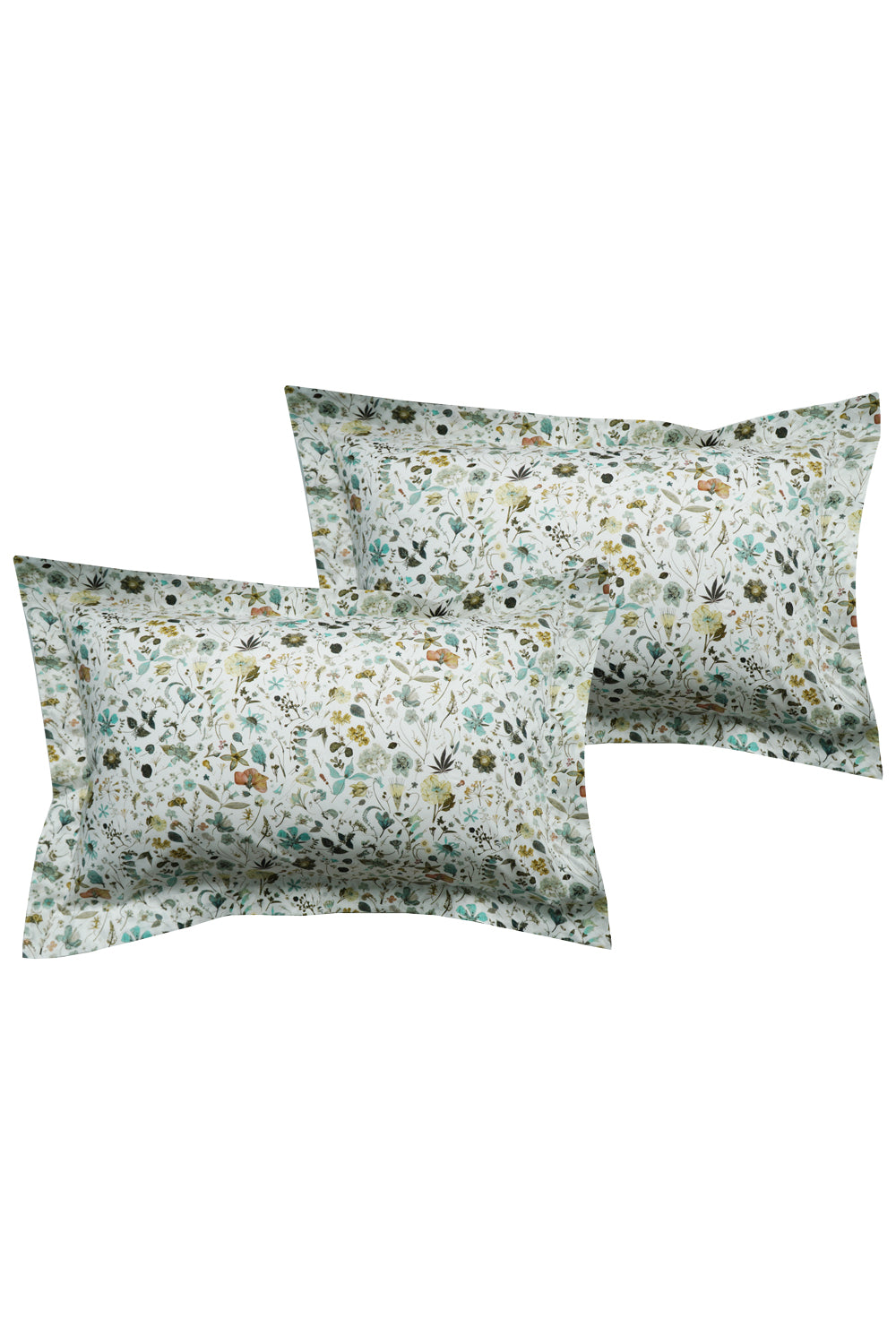 Oxford Pillowcase made with Liberty Fabric FLORAL EVE GREEN