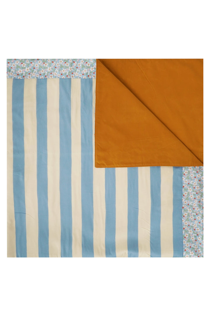 Picnic Blanket made with Liberty Fabric VACATION STRIPE