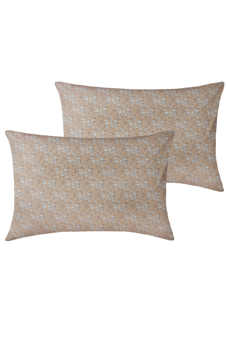 Pillowcase made with Liberty Fabric CAPEL TAUPE