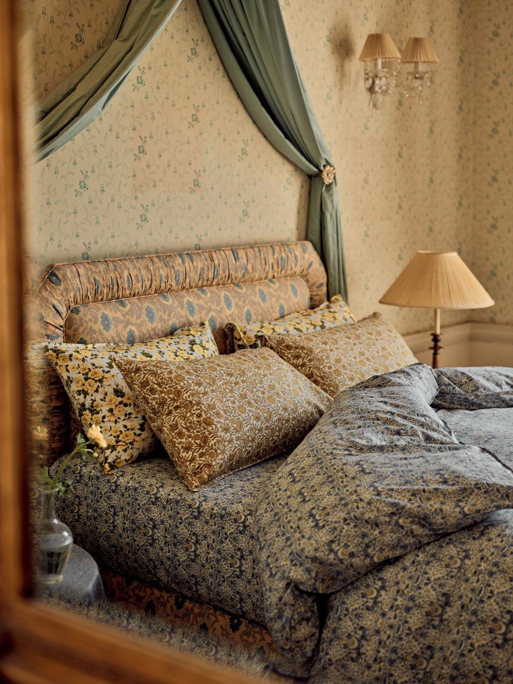 Luxury bedding made with Liberty fabric by Coco Wolf