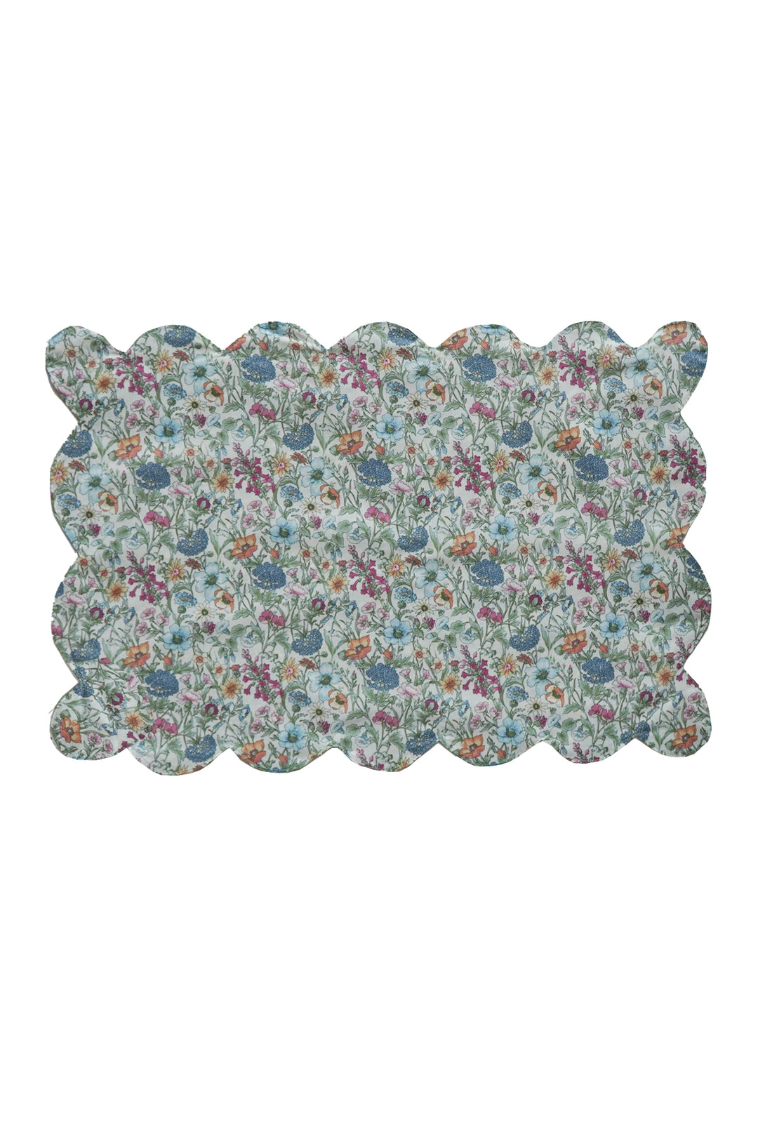 Reversible Scalloped Placemat made with Liberty Fabric DONNA LEIGH & RACHEL