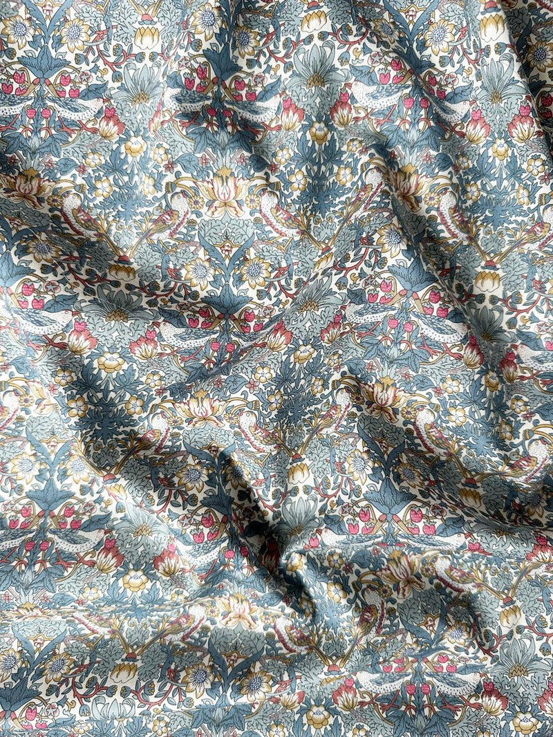 Liberty Fabric Organic Tana Lawn® Cotton STRAWBERRY THIEF SPRING BLUE