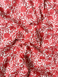 Oxford Pillowcase made with Liberty Fabric SAMBOURNE RED