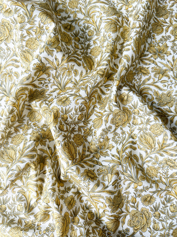 Bedding made with Liberty Fabric PENSTEMON & SAMBOURNE YELLOW