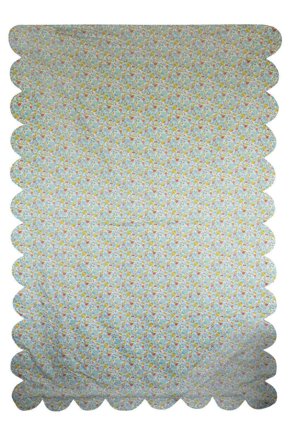 Scallop Bedspread made with Liberty Fabric FLORAL EVE & BETSY