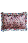 Silk Oblong Ruffle Cushion made with Liberty Fabric JANNAH & EVA BELLE