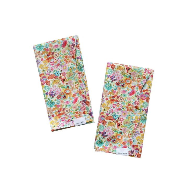 Reversible Wavy Napkin Set made with Liberty Fabric CLASSIC MEADOW & BETSY ANN
