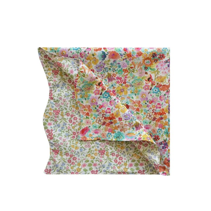 Reversible Wavy Napkin Set made with Liberty Fabric CLASSIC MEADOW & BETSY ANN