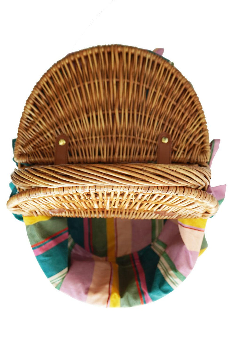 Oval Picnic Basket made with Liberty Fabric ARCHIVE SWATCH - Coco & Wolf
