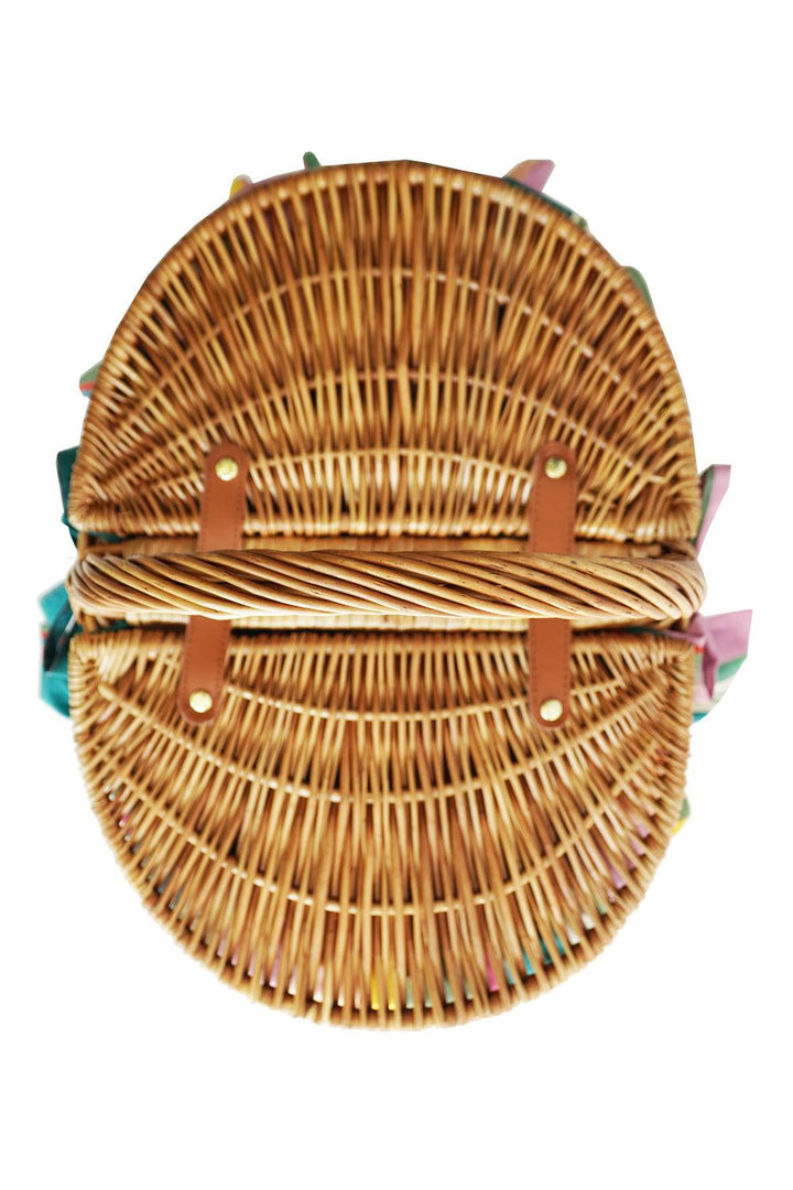 Oval Picnic Basket made with Liberty Fabric ARCHIVE SWATCH - Coco & Wolf