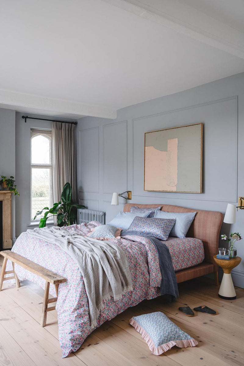Luxury bedding made with Liberty fabric by Coco & Wolf