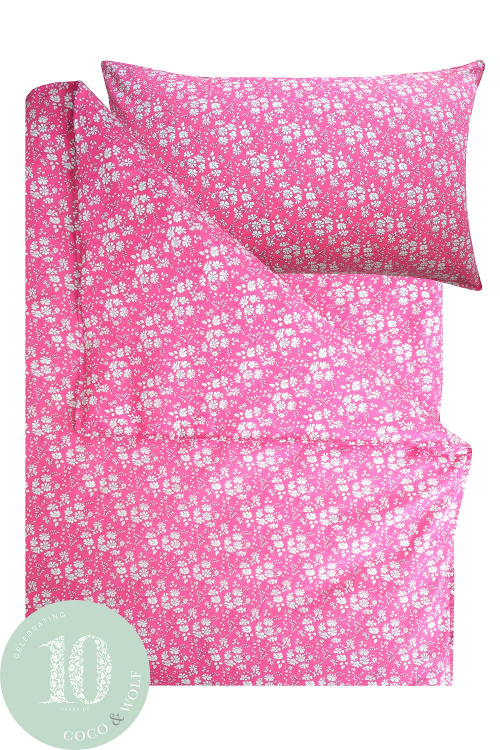 Bedding made with Liberty Fabric CAPEL FUCHSIA - Coco & Wolf