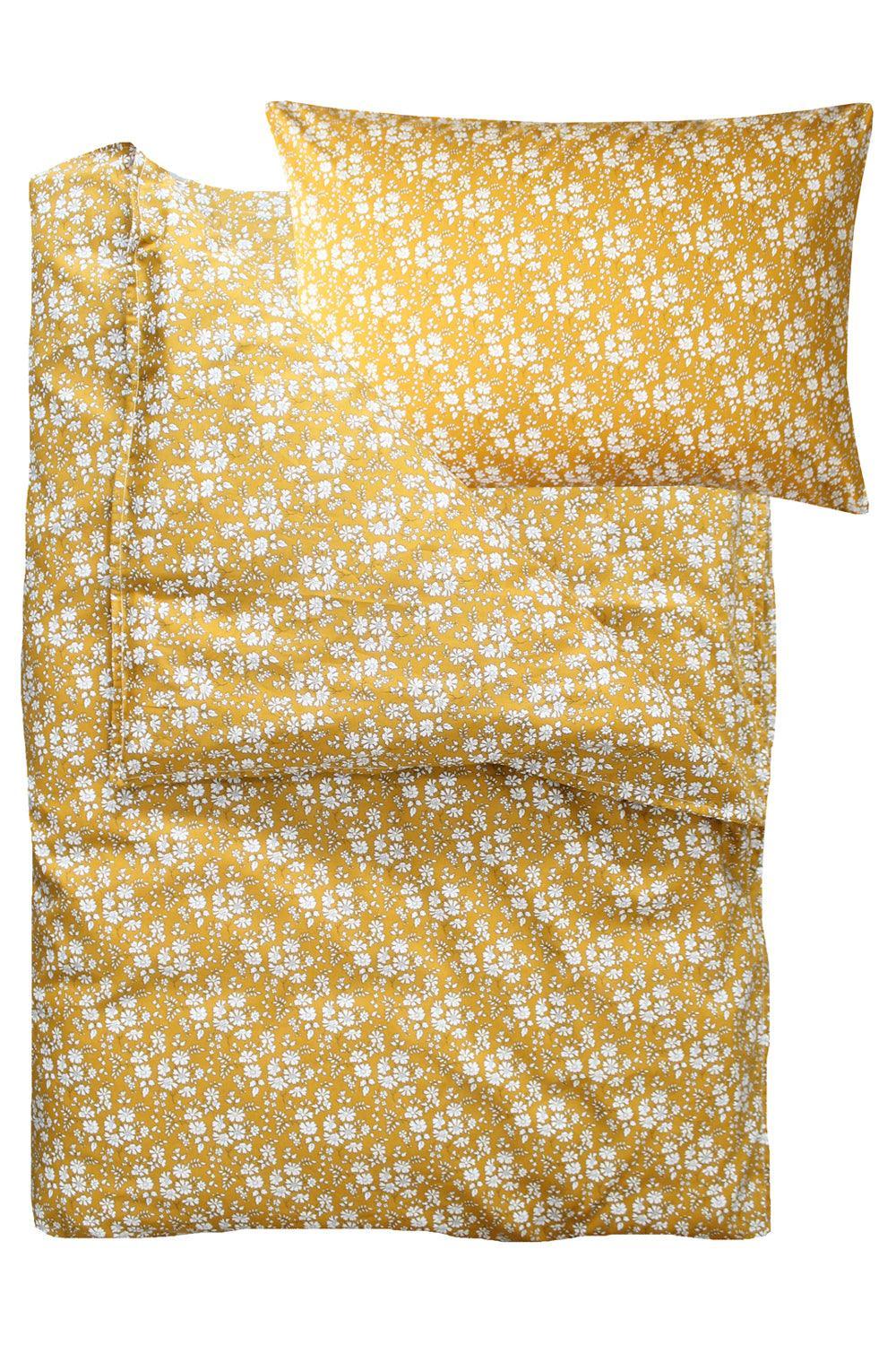 Coco & Wolf Duvet Set made with Liberty Fabric CAPEL MUSTARD
