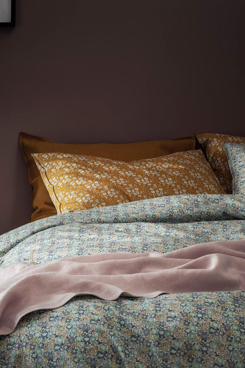 Bedding made with Liberty Fabric CAPEL MUSTARD - Coco & Wolf