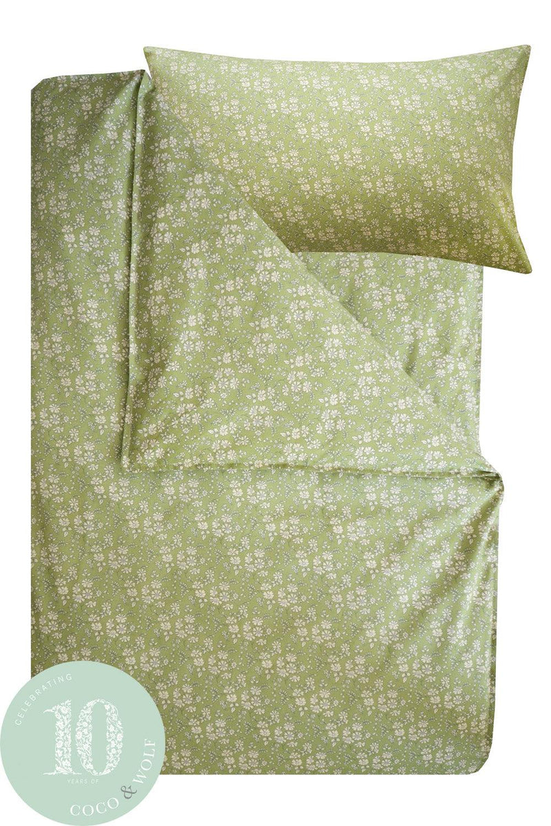 Bedding made with Liberty Fabric CAPEL PISTACHIO - Coco & Wolf