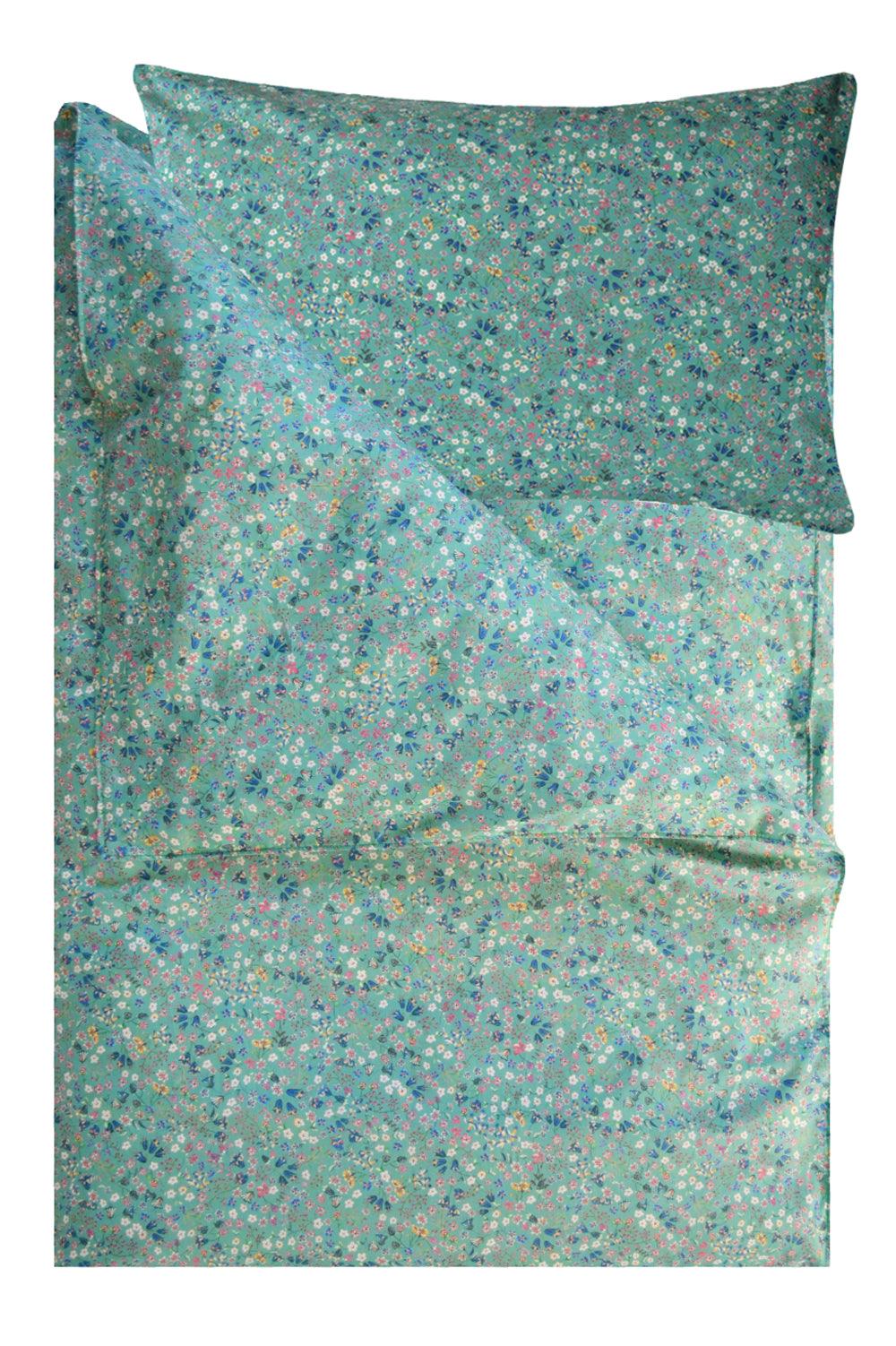 Bedding made with Liberty Fabric DONNA LEIGH GREEN - Coco & Wolf