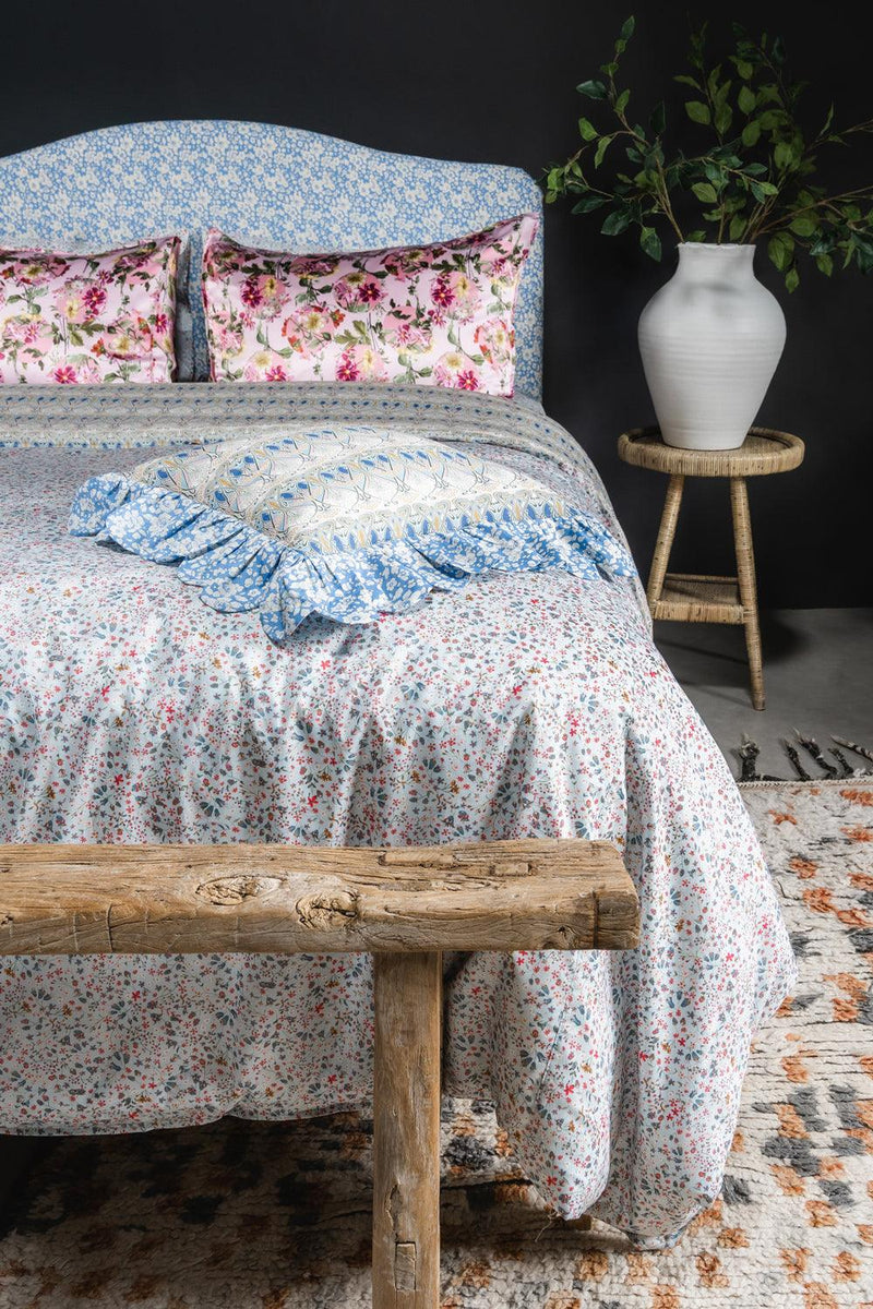 Bedding made with Liberty Fabric DONNA LEIGH SILVER - Coco & Wolf