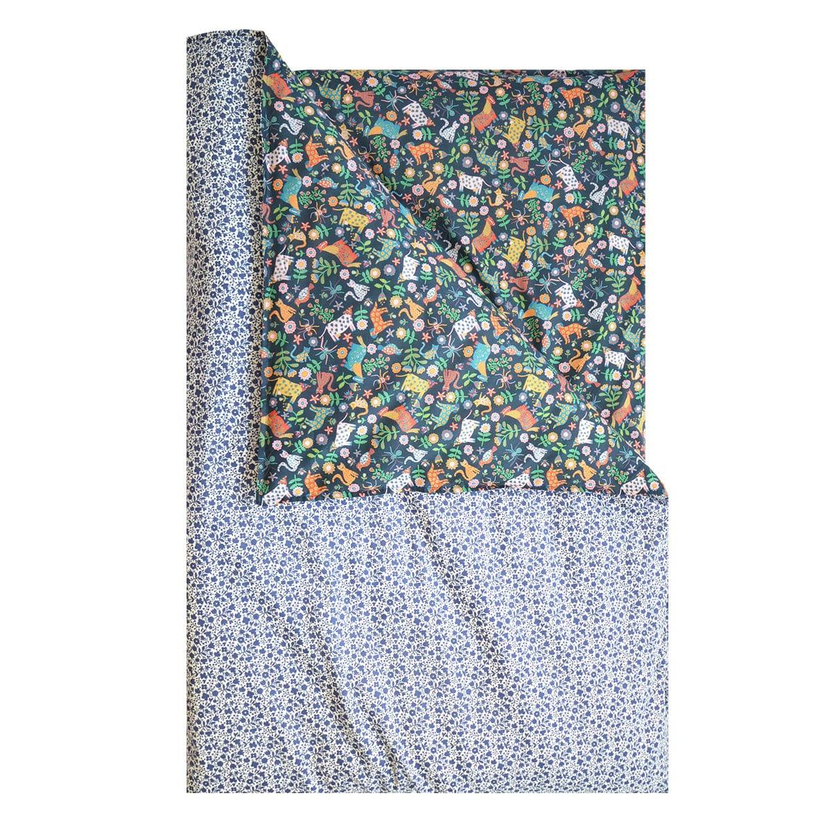 Bedding made with Liberty Fabric FOLK TAILS & FLORAL STENCIL - Coco & Wolf
