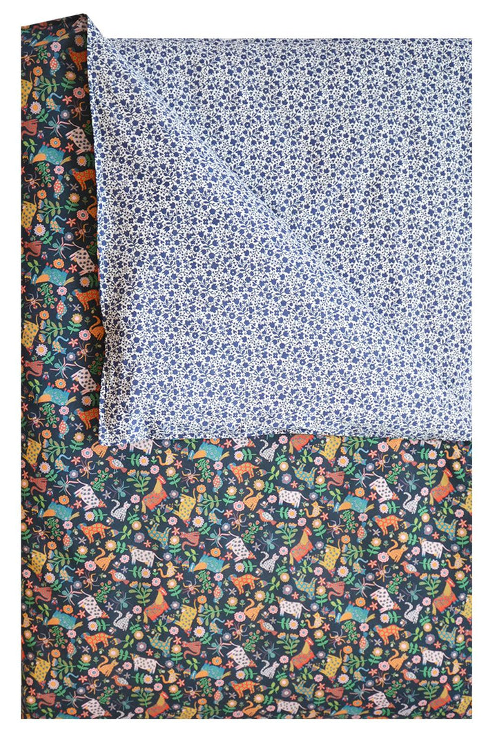 Bedding made with Liberty Fabric FOLK TAILS & FLORAL STENCIL - Coco & Wolf