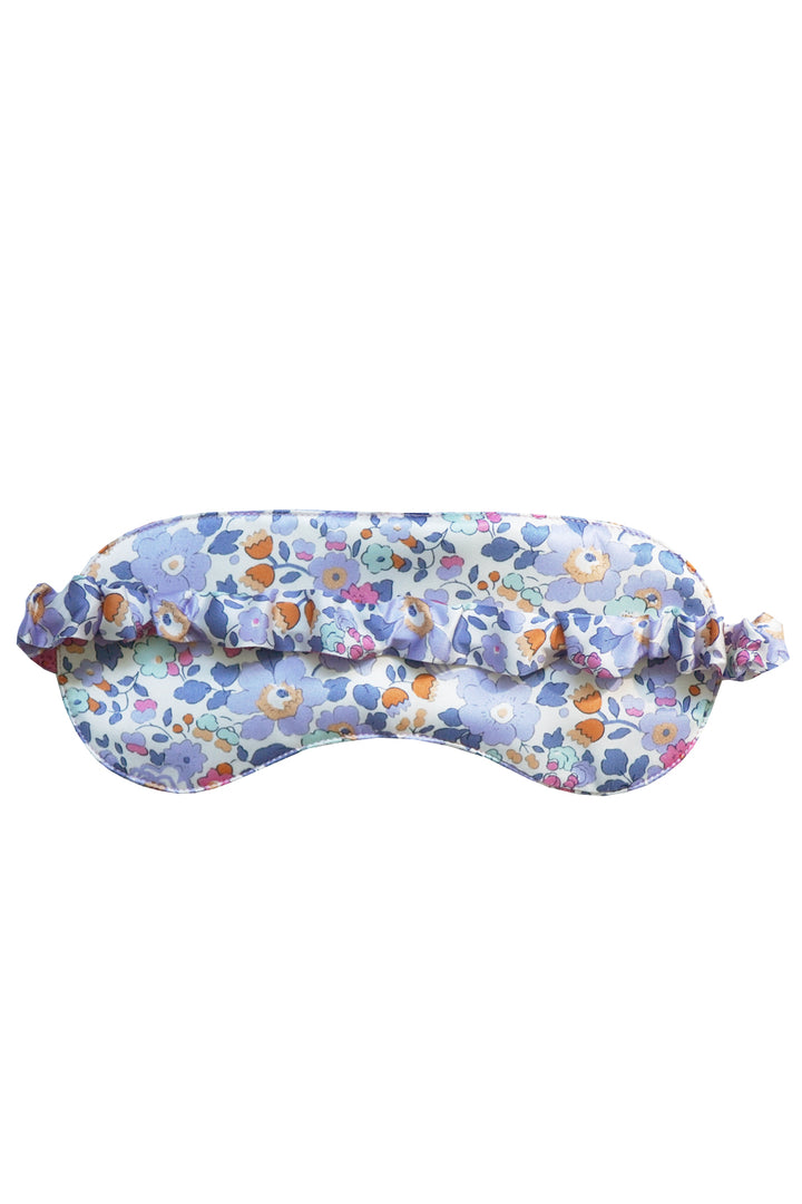 Silk Eye Mask & Pillowcase Gift Set made with Liberty Fabric BETSY LAVENDER BLUE