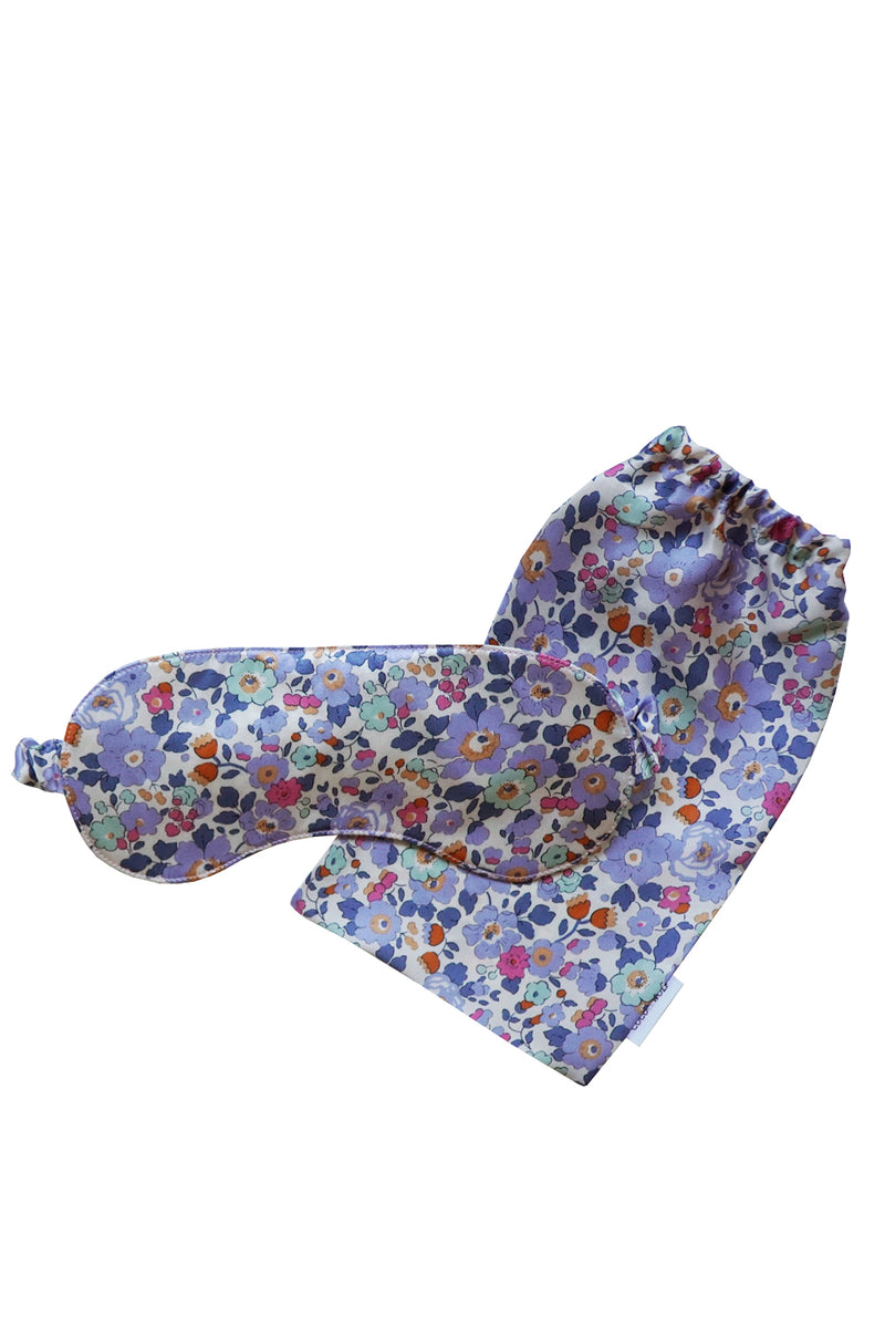 Silk Eye Mask made with Liberty Fabric BETSY LAVENDER