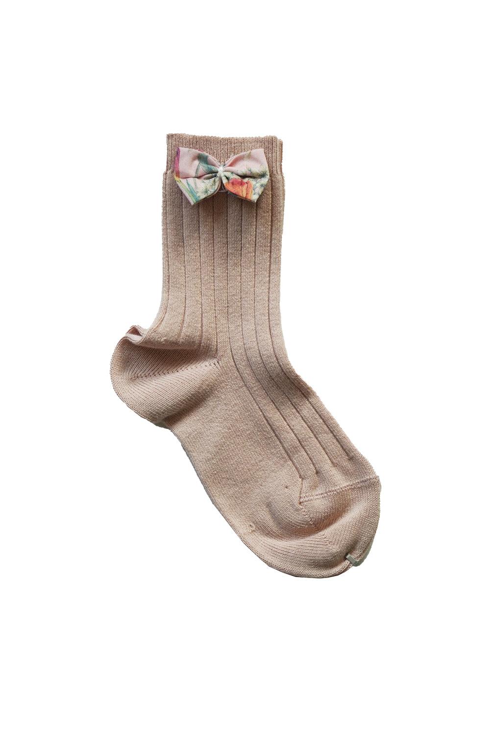 Bow Ankle Socks Liberty Fabric SPRING BLOOMS - Coco & Wolf