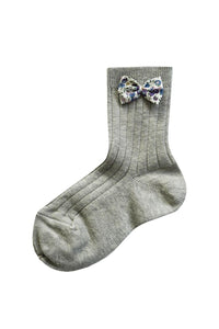 Bow Ankle Socks Liberty Fabric WILTSHIRE BUD - Coco & Wolf