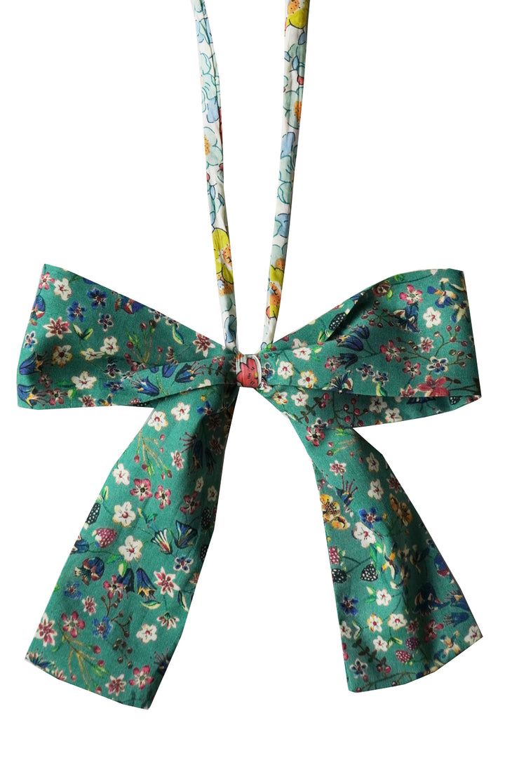 Christmas Tree Bow made with Liberty Fabric DONNA LEIGH