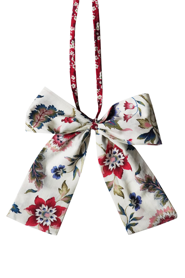 Christmas Tree Bow made with Liberty Fabric EVA BELLE