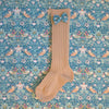 Camel Knee High Socks with Bow made with Liberty Fabric STRAWBERRY THIEF - Coco & Wolf
