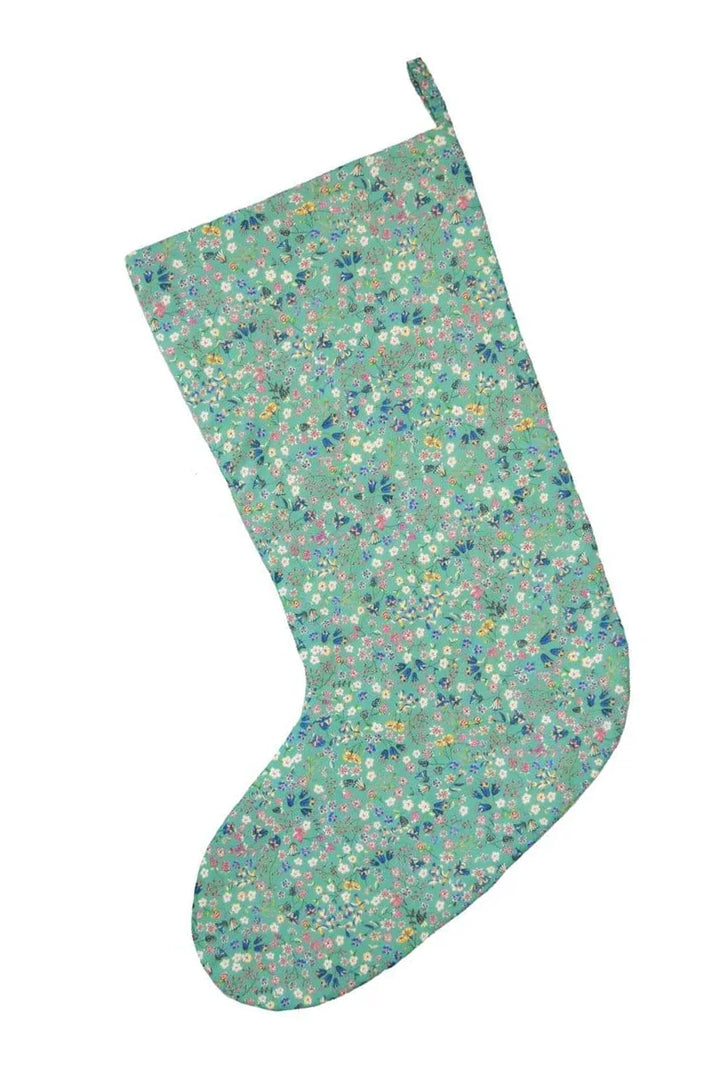 Christmas Stocking made with Liberty Fabric DONNA LEIGH GREEN
