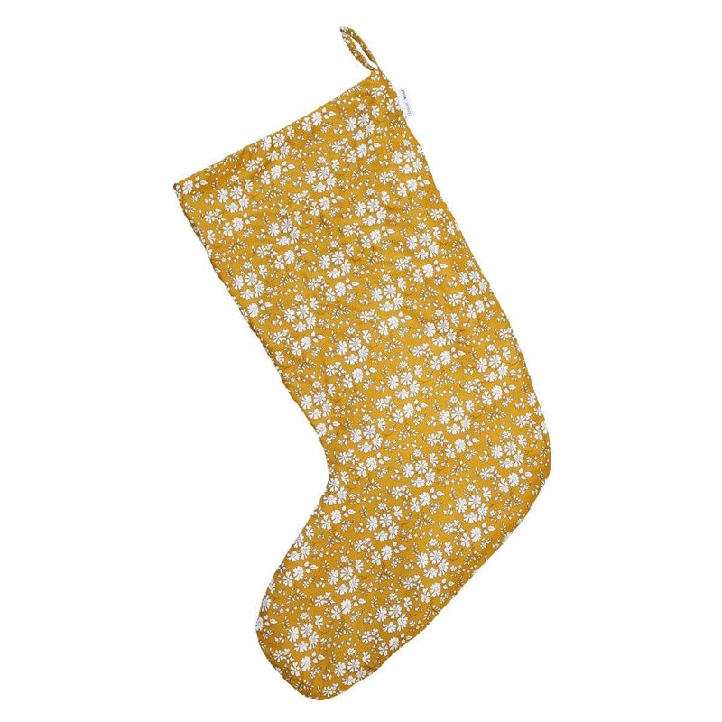 Christmas Stocking made with Liberty Fabric CAPEL MUSTARD - Coco & Wolf