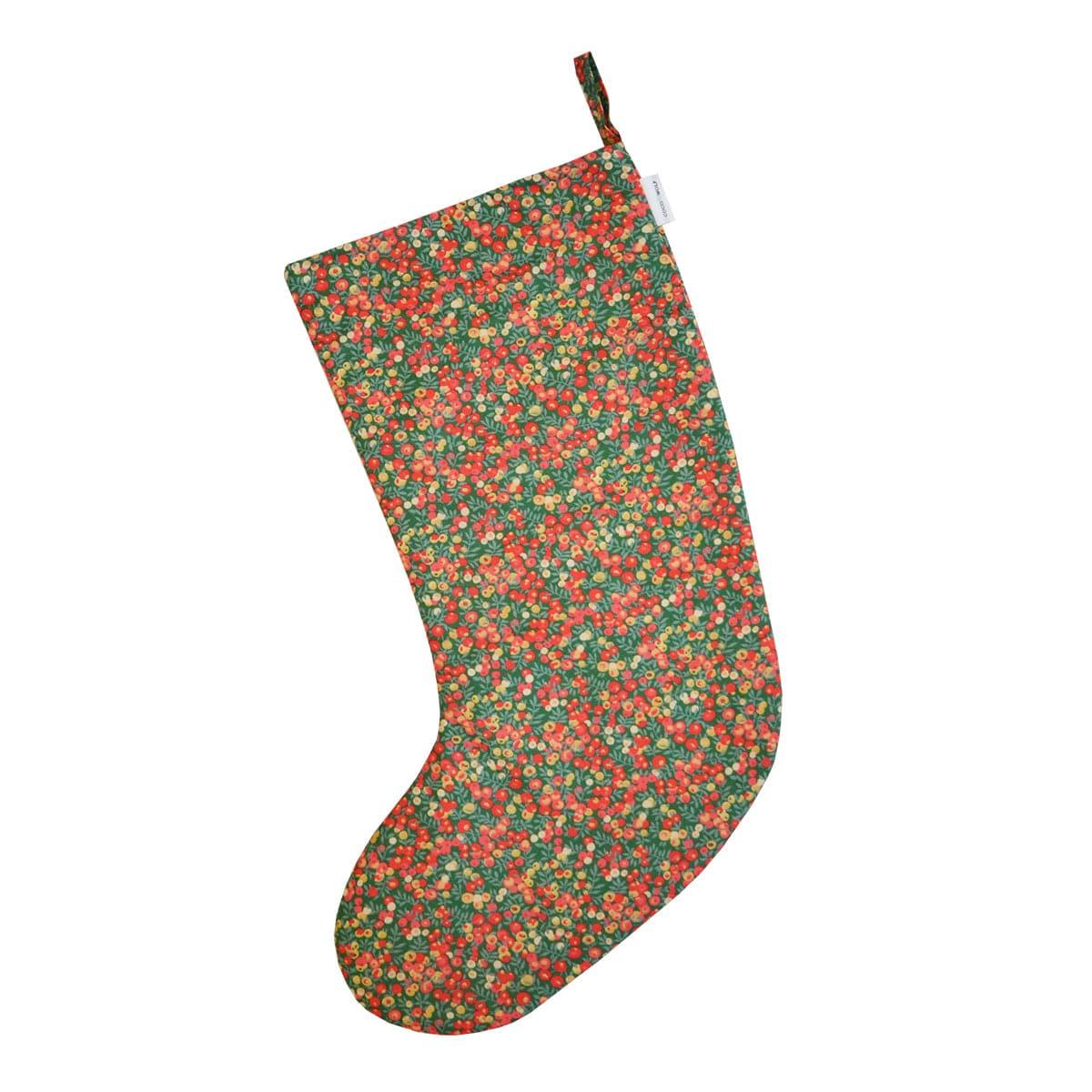 Christmas Stocking made with Liberty Fabric WILTSHIRE GOLD - Coco & Wolf