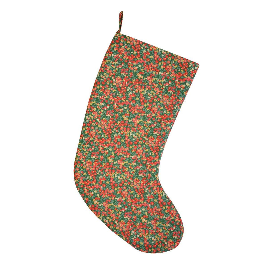 Christmas Stocking made with Liberty Fabric WILTSHIRE GOLD - Coco & Wolf