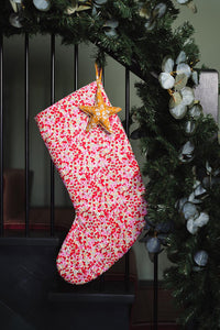 Christmas Stocking made with Liberty Fabric WILTSHIRE STAR - Coco & Wolf