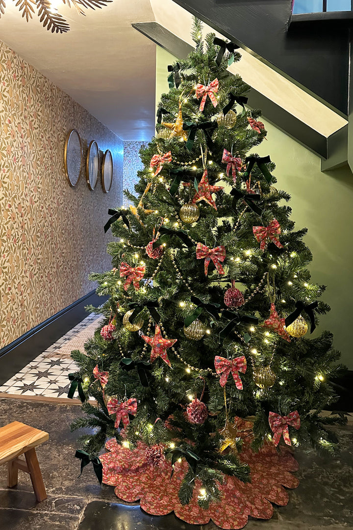 Christmas Tree Skirt made with Liberty Fabric BETSY STAR