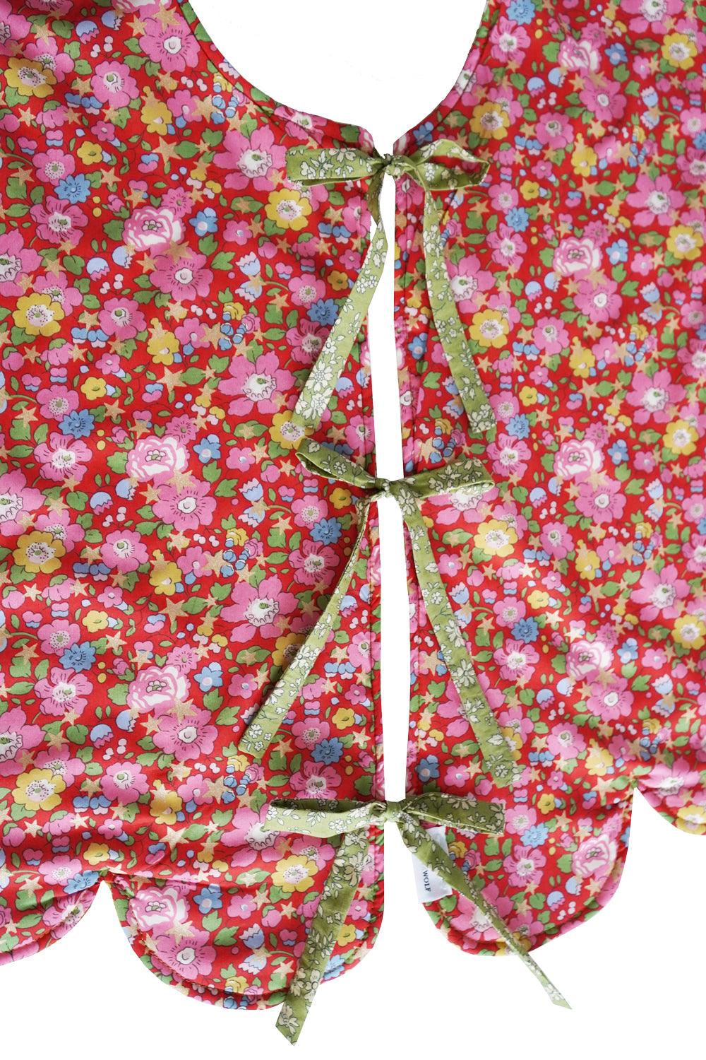 Christmas Tree Skirt made with Liberty Fabric BETSY STAR - Coco & Wolf