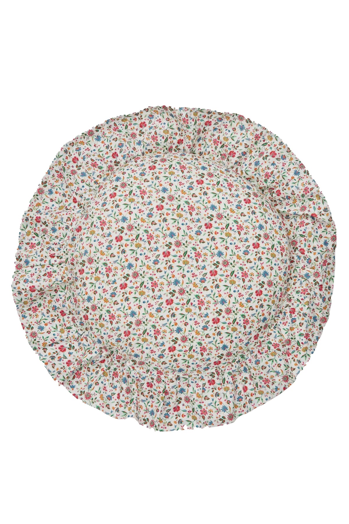 Circle Ruffle Cushion made with Liberty Fabric LUNA BELLE - Coco & Wolf