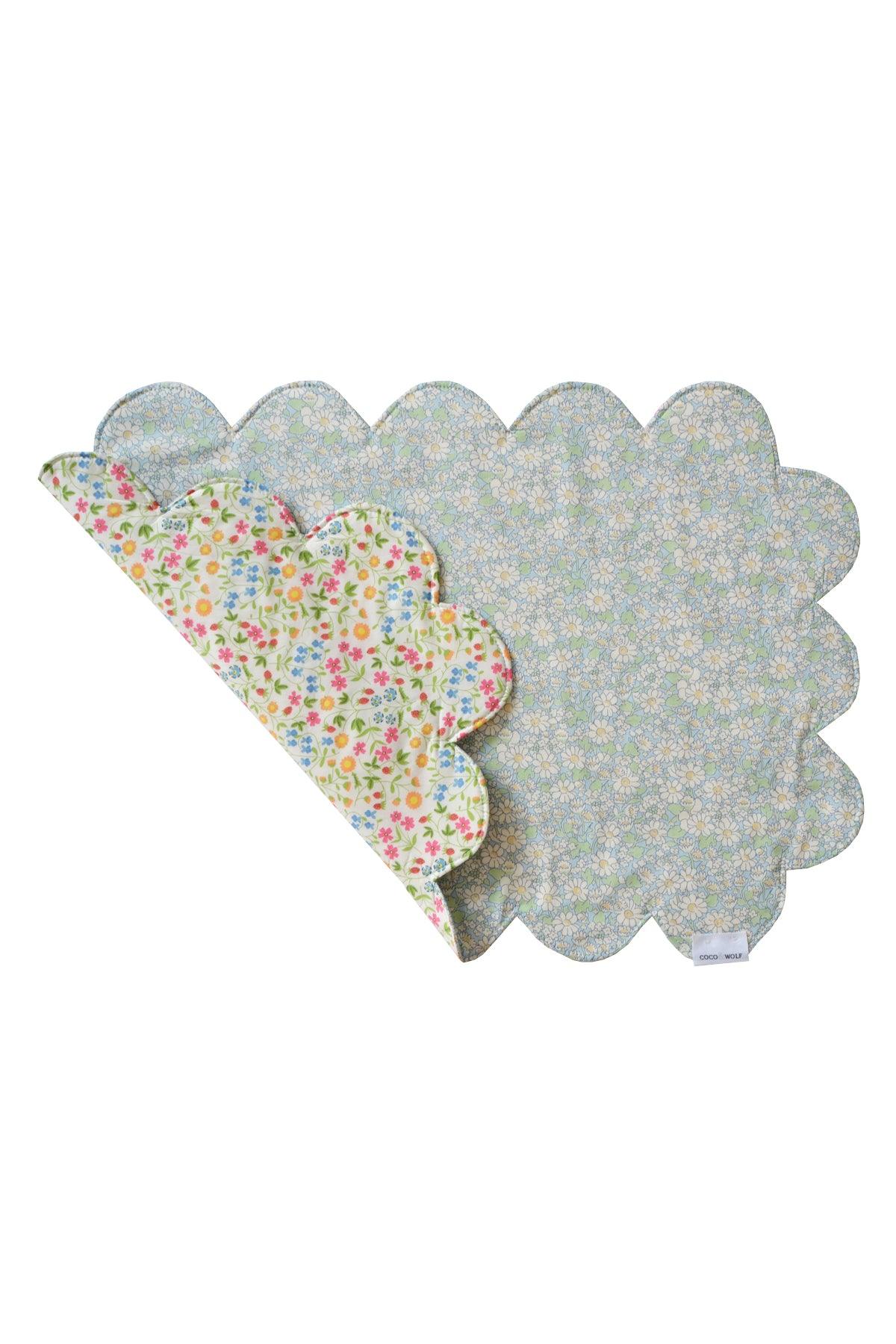 Cloud Scallop Placemat made with Liberty Fabric ALICE W & LITTLE MIRABELLE - Coco & Wolf
