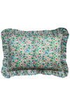 Coco & Wolf x Polly Wren Studios Embroidered Oblong Cushion made with Liberty Fabric DREAMS OF SUMMER