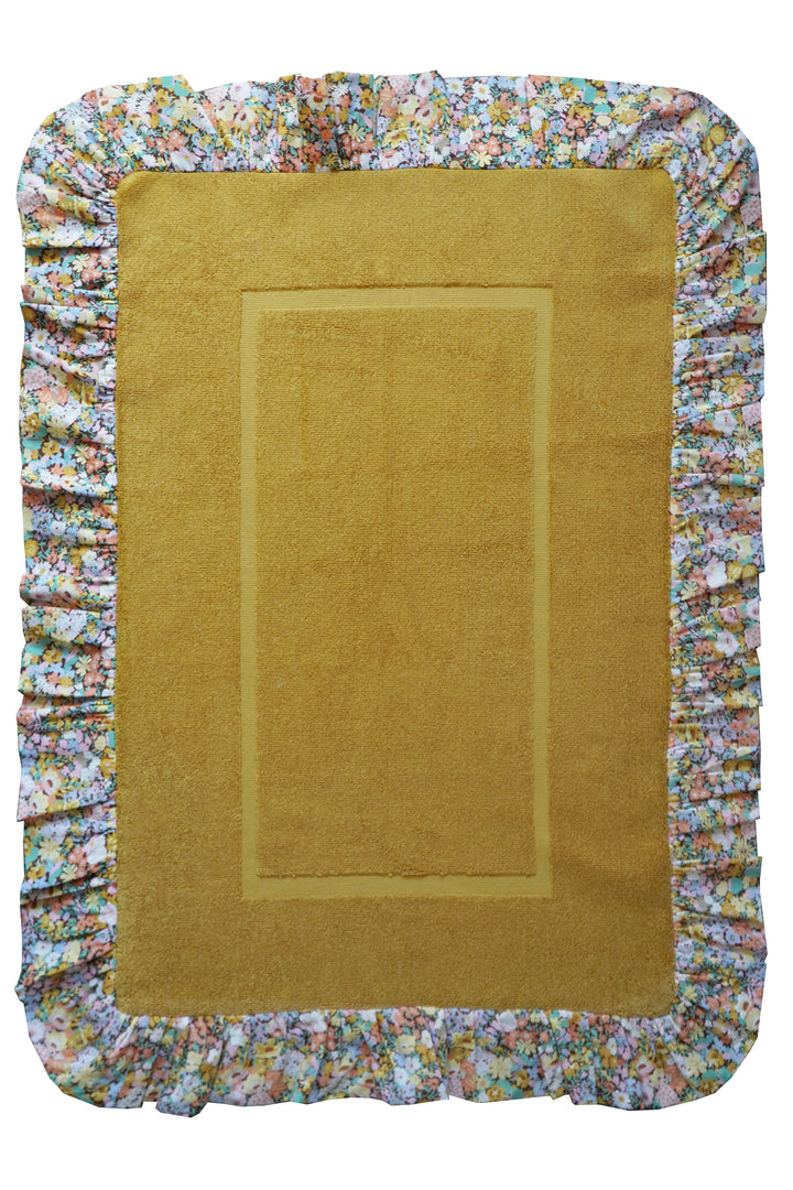 Ruffle Edge Bath Mat made with Liberty Fabric THORPE