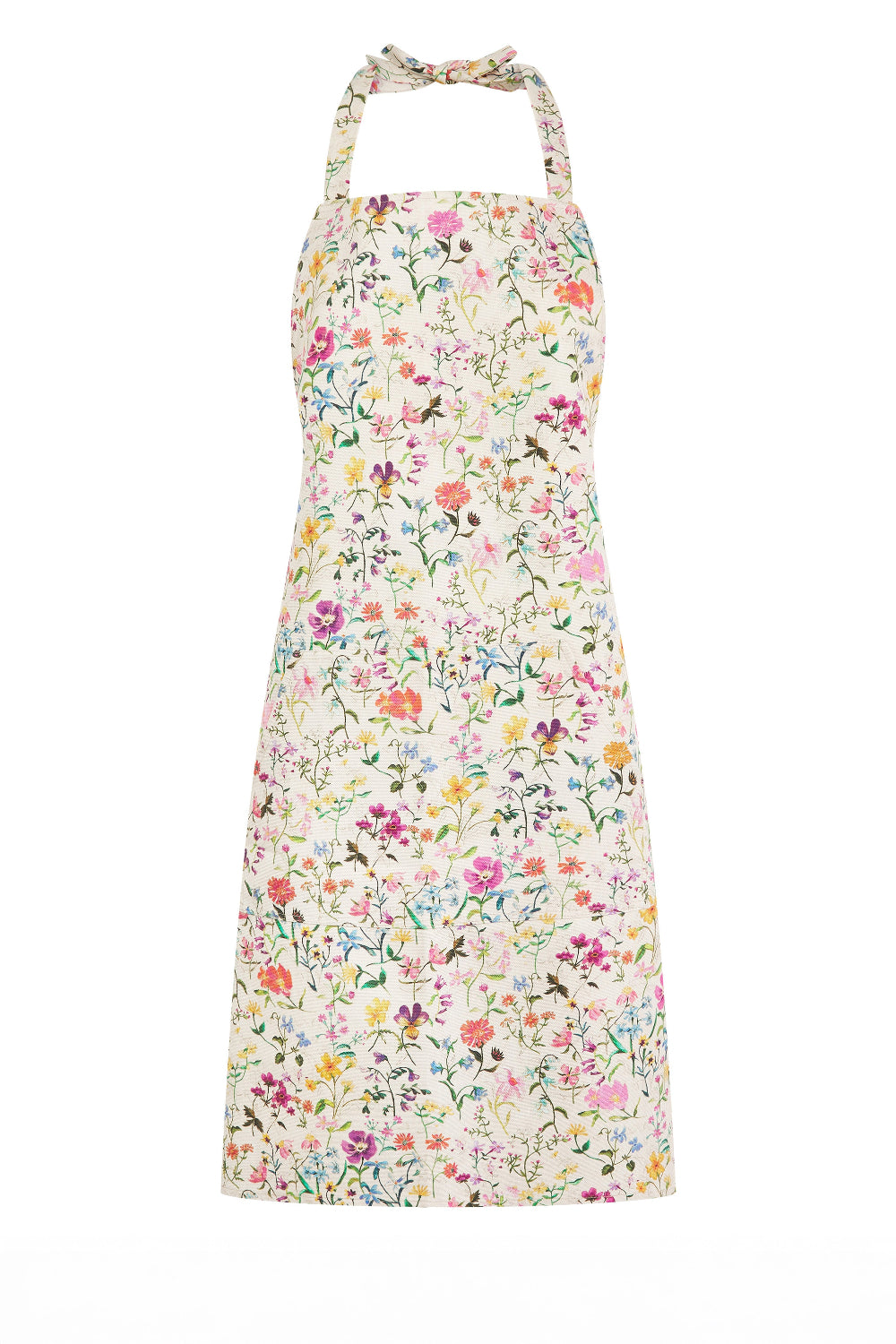 Floral apron on a white background