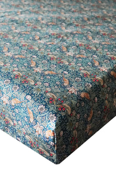 Fitted Sheet made with Liberty Fabric STRAWBERRY THIEF